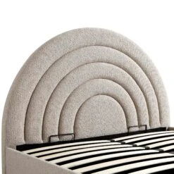 Archer Taupe Boucle Ottoman Storage Bed -Garden Store JAH 09 TAUPEBOUCLE detail1