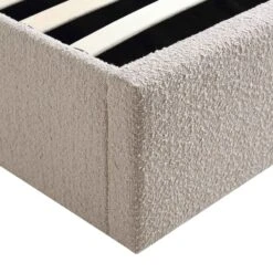 Archer Taupe Boucle Ottoman Storage Bed -Garden Store JAH 09 TAUPEBOUCLE detail4
