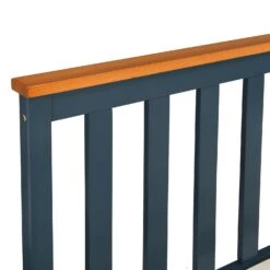 Marta Solid Wooden Shaker Style Double Bed In Blue And Oak -Garden Store JIN 06 BLUE detail1 b29f3901 91ef 46e4 8a79 ce402ac1f5ff