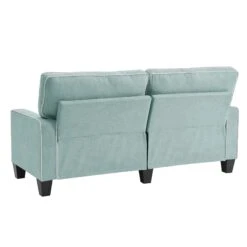 Sherbrook Large 2-Seater Mint Brushed Fabric Sofa With Contrasting Piping -Garden Store LVSF 02 MINT 3ST WB3