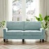 Sherbrook Large 2-Seater Mint Brushed Fabric Sofa With Contrasting Piping -Garden Store LVSF 02 MINT 3ST main