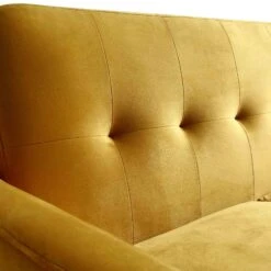 Clarence 2-Seater Sofa In Mustard Yellow Velvet -Garden Store LVSF 06 MUSTARDVEL 2ST detail2