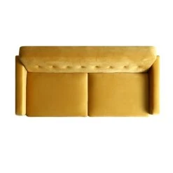 Clarence 3-Seater Sofa In Mustard Yellow Velvet 19 Clarence 3-Seater Sofa In Mustard Yellow Velvet -Garden Store LVSF 06 MUSTARDVEL 3ST WB3