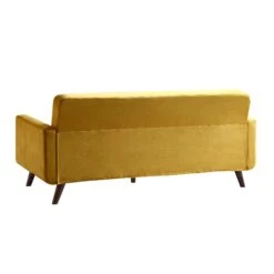 Clarence 3-Seater Sofa In Mustard Yellow Velvet 21 Clarence 3-Seater Sofa In Mustard Yellow Velvet -Garden Store LVSF 06 MUSTARDVEL 3ST WB5
