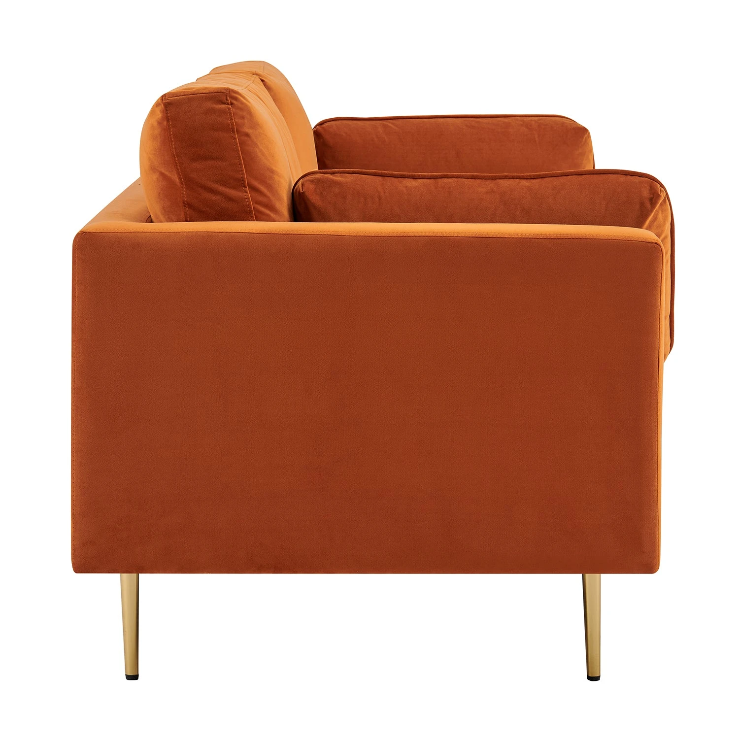 Pelham Orange Velvet Fabric Sofa 12 Pelham Orange Velvet Fabric Sofa - Image 10