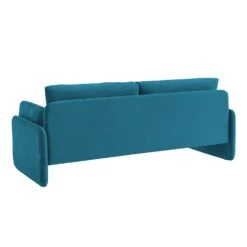 Clapham 3-Seater Sea Blue Velvet Fabric Sofa -Garden Store LVSF 89 BLUEVEL 3ST WB3