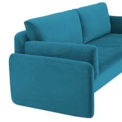 Clapham 3-Seater Sea Blue Velvet Fabric Sofa -Garden Store LVSF 89 BLUEVEL 3ST detail1