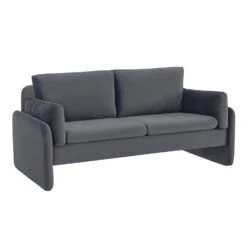 Clapham 2-Seater Grey Velvet Fabric Sofa 14 Clapham 2-Seater Grey Velvet Fabric Sofa -Garden Store LVSF 89 GREYVEL 2ST WB2
