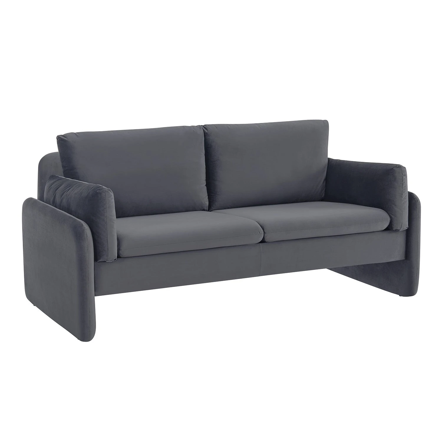 Clapham 2-Seater Grey Velvet Fabric Sofa 7 Clapham 2-Seater Grey Velvet Fabric Sofa - Image 5