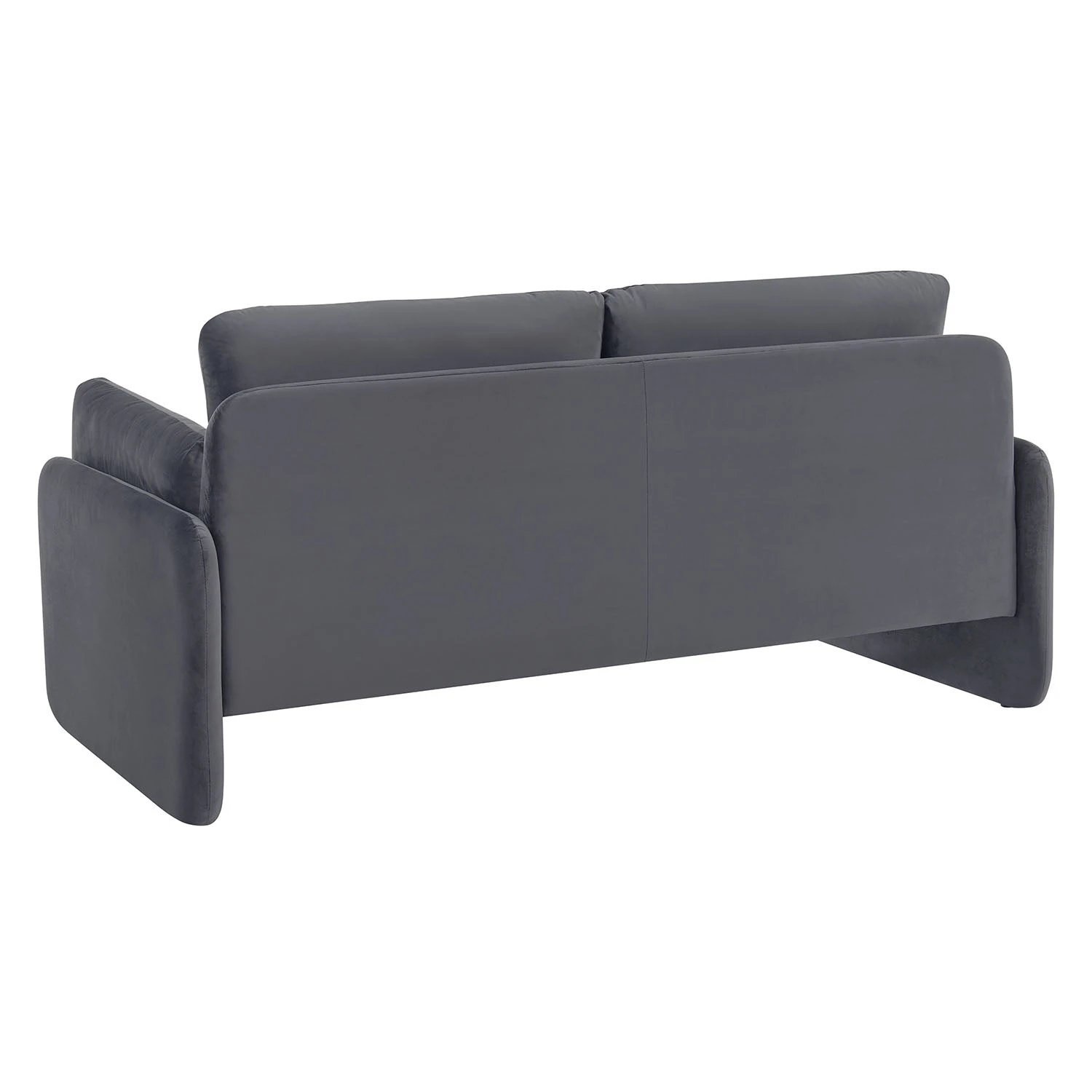 Clapham 2-Seater Grey Velvet Fabric Sofa 8 Clapham 2-Seater Grey Velvet Fabric Sofa - Image 6