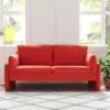 Clapham 2-Seater Flaming Orange Velvet Fabric Sofa 1 Clapham 2-Seater Flaming Orange Velvet Fabric Sofa -Garden Store LVSF 89 ORANGEVEL 2ST main