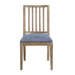 Hemingford Set Of 2 Blue Grey Velvet Bobbin Spindle Dining Chair 16 Hemingford Set Of 2 Blue Grey Velvet Bobbin Spindle Dining Chair -Garden Store LW DCH 511 BLUEVEL 2P WB2