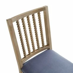 Hemingford Set Of 2 Blue Grey Velvet Bobbin Spindle Dining Chair 20 Hemingford Set Of 2 Blue Grey Velvet Bobbin Spindle Dining Chair -Garden Store LW DCH 511 BLUEVEL 2P detail1