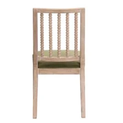 Hemingford Set Of 2 Moss Green Velvet Bobbin Spindle Dining Chair -Garden Store LW DCH 511 GREENVEL 2P WB6
