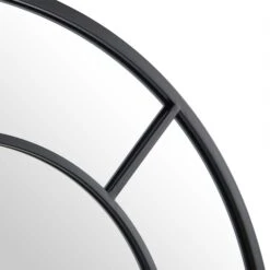 Beaumont Arched Full Lenth Metal Frame Mirror 178 X 76 Cm, Black -Garden Store MIRR 029 BLACK detail2