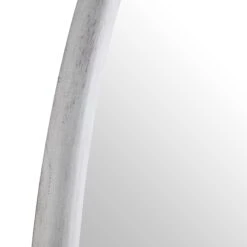 Edo Irregular Pebble Large Wooden Mirror 160 X 120 Cm, Washed White -Garden Store MIRR 073 WHITE detail1