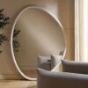 Edo Irregular Pebble Large Wooden Mirror 160 X 120 Cm, Washed White -Garden Store MIRR 073 WHITE main