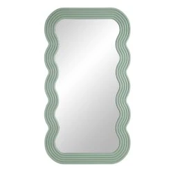 Venus Full Length Wave Mirror 180 X 100 Cm, Sage Green -Garden Store MIRR 162 SAGE WB1