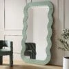 Venus Full Length Wave Mirror 180 X 100 Cm, Sage Green -Garden Store MIRR 162 SAGE main