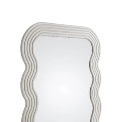 Venus Full Length Wave Mirror 180 X 100 Cm, Washed White -Garden Store MIRR 162 WASHWHITE detail1