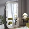 Venus Full Length Wave Mirror 180 X 100 Cm, Washed White -Garden Store MIRR 162 WASHWHITE main
