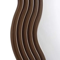 Venus Full Length Wave Mirror 180 X 100 Cm, Walnut -Garden Store MIRR 162 WOOD detail2