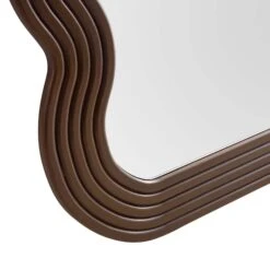 Venus Full Length Wave Mirror 180 X 100 Cm, Walnut -Garden Store MIRR 162 WOOD detail3