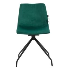 Florian Pair Of Velvet Effect Microfibre Dining Chairs In Green -Garden Store MO98GREEN 2