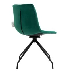 Florian Pair Of Velvet Effect Microfibre Dining Chairs In Green -Garden Store MO98GREEN 4