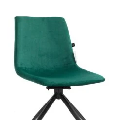 Florian Pair Of Velvet Effect Microfibre Dining Chairs In Green -Garden Store MO98GREEN detail1