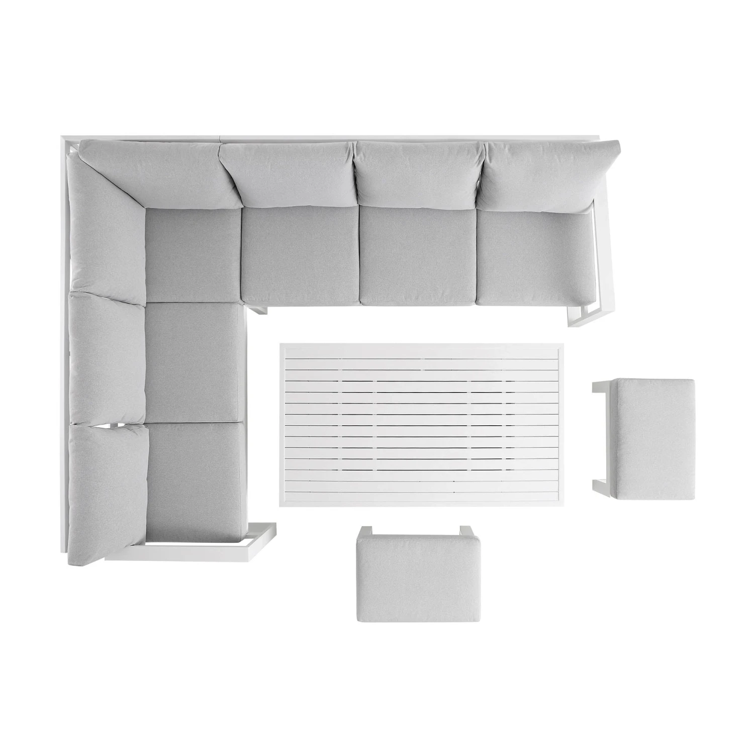 Albany Aluminium Large Corner Casual Dining Set With Rising Table, White 10 Albany Aluminium Large Corner Casual Dining Set With Rising Table, White - Image 8