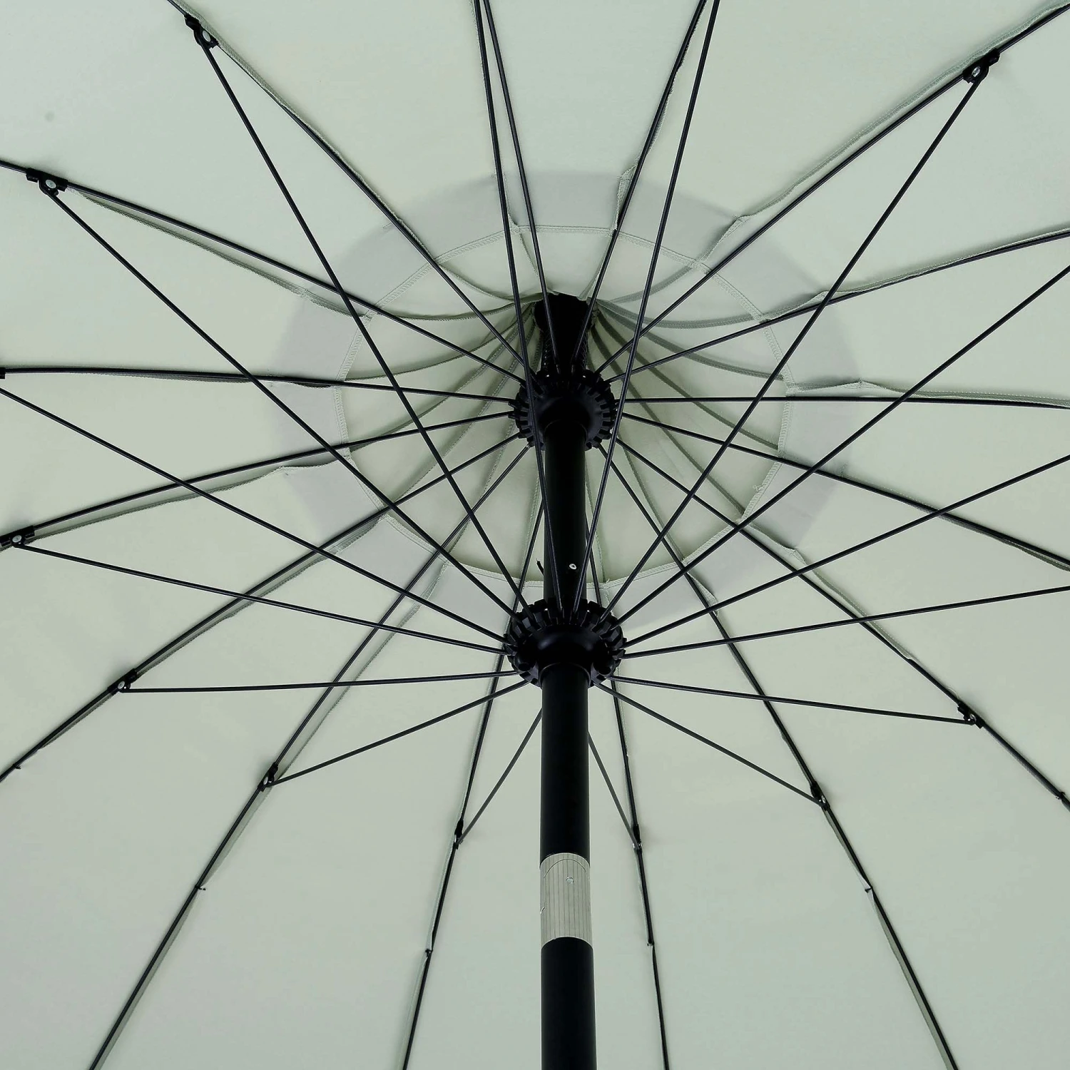 Hacienda 2.4M Sage Green Beaded Carousel Garden Parasol With Fringe Tassels And Aluminium Tilt 10 Hacienda 2.4M Sage Green Beaded Carousel Garden Parasol With Fringe Tassels And Aluminium Tilt - Image 8