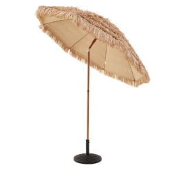 2.2M Thatch Patio Tiki Straw Parasol With Aluminium Tilt -Garden Store OD PRSL 30 2
