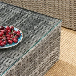 Troy Corner Rattan Garden Sofa Set With Table -Garden Store OD SF 005 GREY detail3