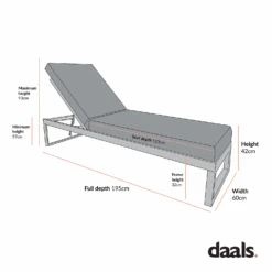 Albany Aluminium Sun Lounger, Grey -Garden Store OD SLG 155 d5ab3f58 6ab7 4326 af42 4eb3f82b81d7 1