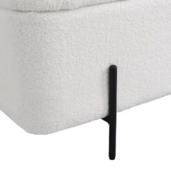 Jed Ecru Boucle 120cm Large Storage Ottoman Bench -Garden Store OTTO 2245 ECRUBOUCLE detail3