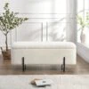 Jed Ecru Boucle 120cm Large Storage Ottoman Bench -Garden Store OTTO 2245 ECRUBOUCLE scene2