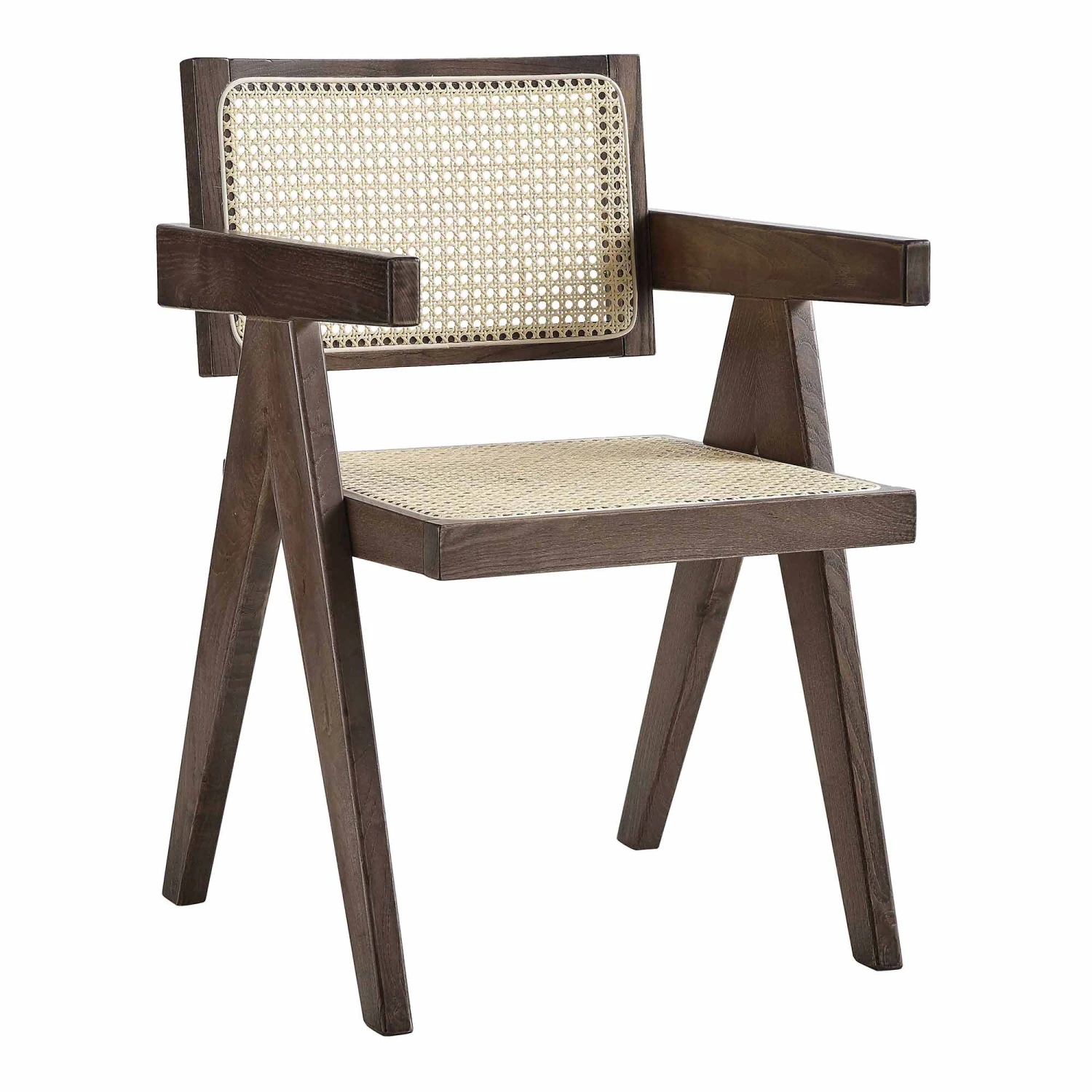 Jeanne Dark Walnut Cane Rattan Solid Beech Wood Dining Chair 5 Jeanne Dark Walnut Cane Rattan Solid Beech Wood Dining Chair - Image 3