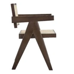 Jeanne Dark Walnut Cane Rattan Solid Beech Wood Dining Chair 19 Jeanne Dark Walnut Cane Rattan Solid Beech Wood Dining Chair -Garden Store XN 1933C DARKWALNUT WB3