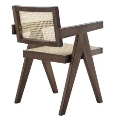 Jeanne Dark Walnut Cane Rattan Solid Beech Wood Dining Chair 20 Jeanne Dark Walnut Cane Rattan Solid Beech Wood Dining Chair -Garden Store XN 1933C DARKWALNUT WB4