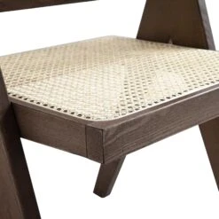 Jeanne Dark Walnut Cane Rattan Solid Beech Wood Dining Chair 23 Jeanne Dark Walnut Cane Rattan Solid Beech Wood Dining Chair -Garden Store XN 1933C DARKWALNUT detail2