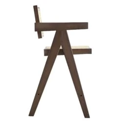 Jeanne Dark Walnut Cane Rattan Solid Beech Wood Counter Stool 18 Jeanne Dark Walnut Cane Rattan Solid Beech Wood Counter Stool -Garden Store XN 2211 DARKWALNUT WB3