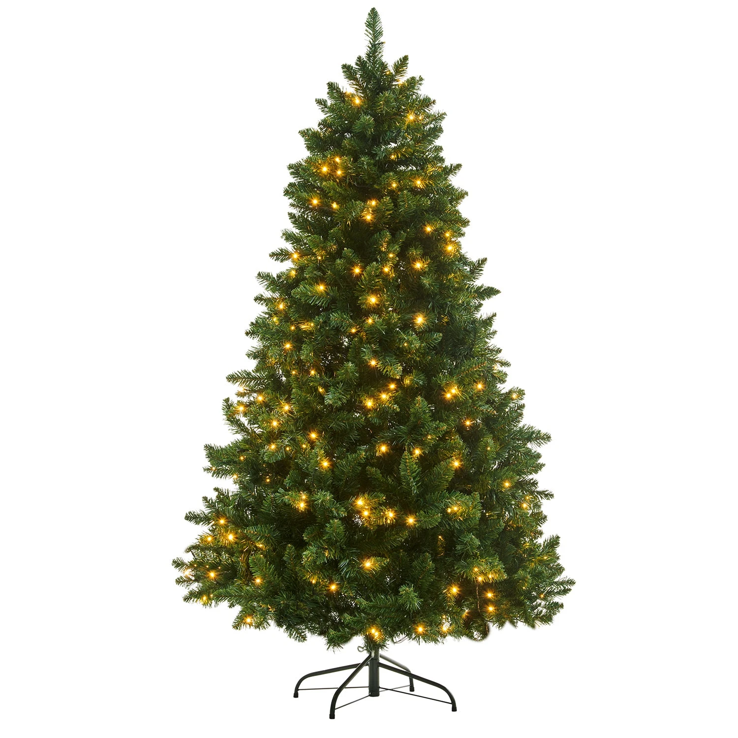 Pre-lit Artificial Green Spruce Christmas Tree With Warm White LED Lights (5ft To 8ft) 4 Pre-lit Artificial Green Spruce Christmas Tree With Warm White LED Lights (5ft To 8ft) - Image 2