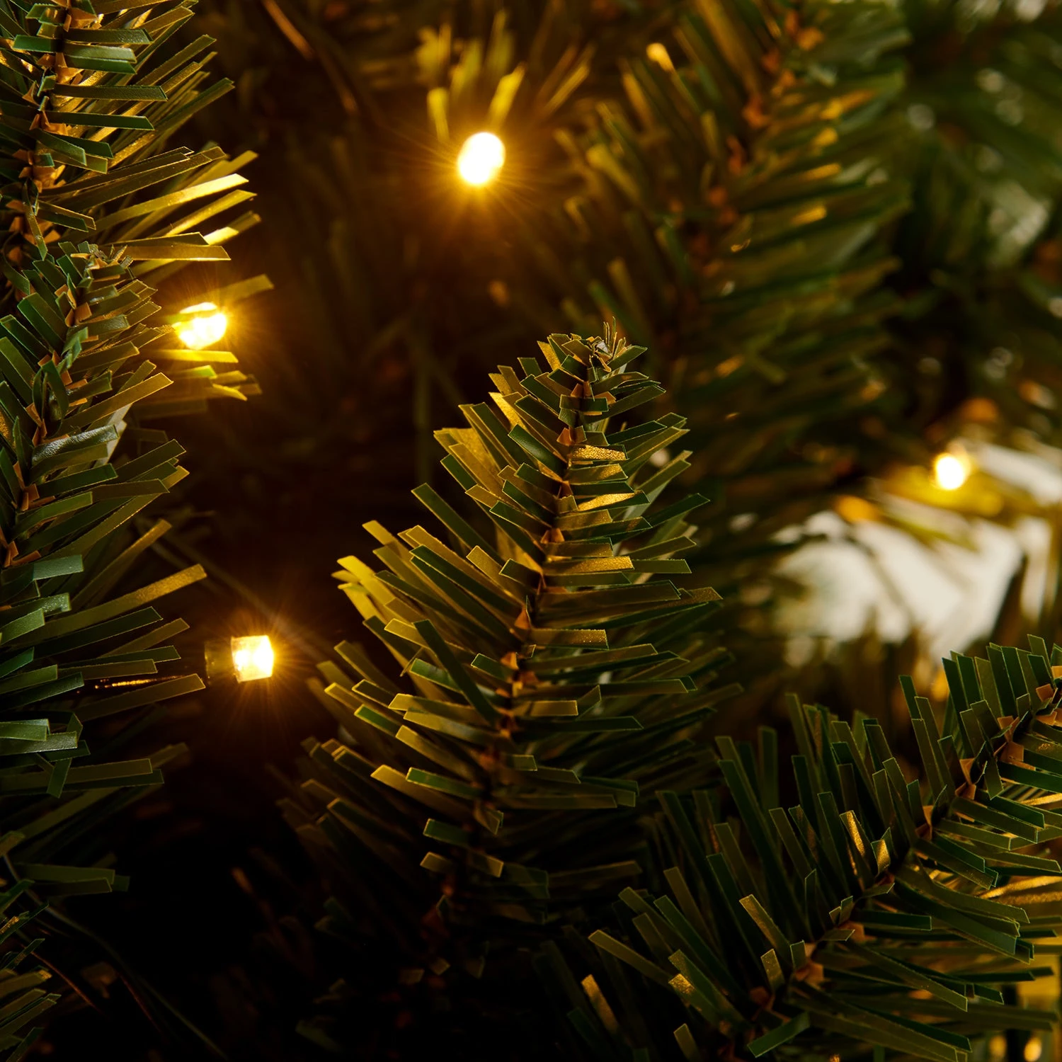 Pre-lit Artificial Green Spruce Christmas Tree With Warm White LED Lights (5ft To 8ft) 7 Pre-lit Artificial Green Spruce Christmas Tree With Warm White LED Lights (5ft To 8ft) - Image 5