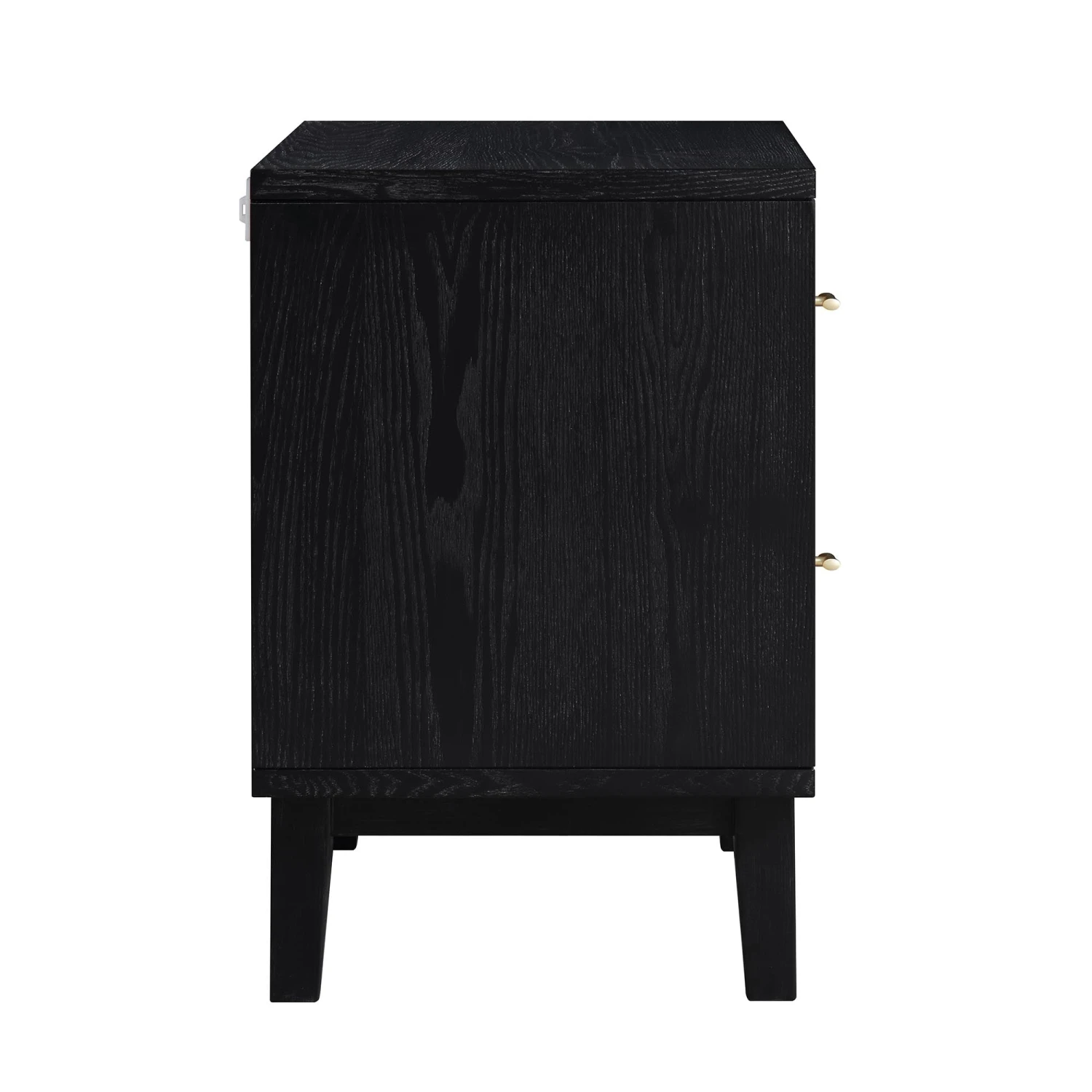 Bianca Chip Carved Bedside Table, Antique Bronze & Black 11 Bianca Chip Carved Bedside Table, Antique Bronze & Black - Image 9
