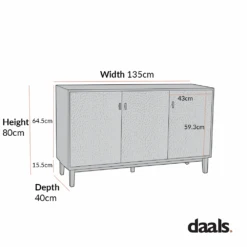 Bianca Chip Carved 3 Door Sideboard, Antique Bronze & Black -Garden Store XXSB 009 GOLD BLACK