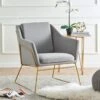 Hedy Accent Chair In Grey Velvet -Garden Store dda43df3 3b24 4f83 b485 21b484ab5c3b