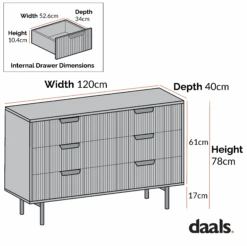 Richmond Ridged Wide Chest Of 6 Drawers, Matte White -Garden Store dimensional drawings NOV 2022 BSD 107 3bf8f19d 449a 472f 8be0 448f6364e0cd
