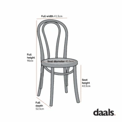 Camille Elm Wood And Rattan Bentwood Dining Chair, Distressed White 16 Camille Elm Wood And Rattan Bentwood Dining Chair, Distressed White -Garden Store dimensional drawings NOV 2022 DCH 002 f7925eac 65e3 478e a206 ef4d321f63ed